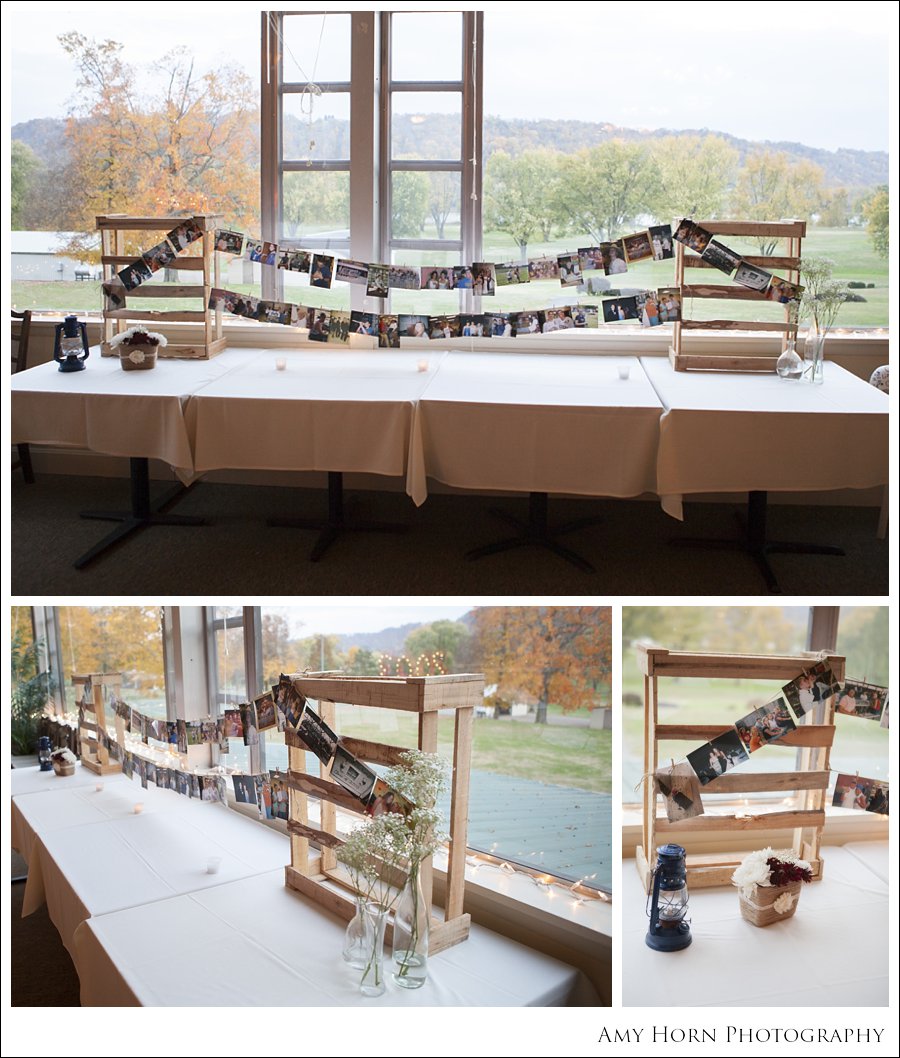 high school reunion decorating, country reunion, reception decorations, centerpieces, photo display, amy horn photography, amy horn, 10 year high school reunion decoration, inspiration, idea, old photo display, diy reception, diy photo display, 